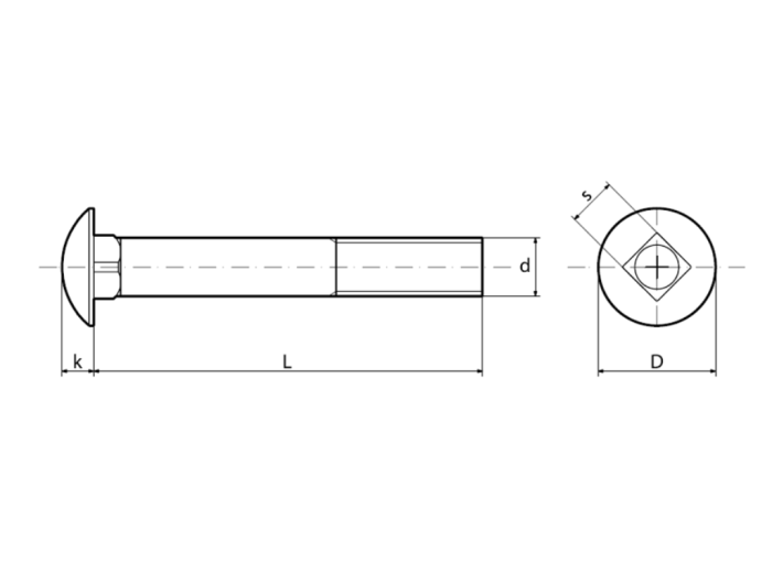 ŚRUBA ZAMKOWA M10X260 KL.4.8 DIN 603 GRZYBKOWA OCYNK