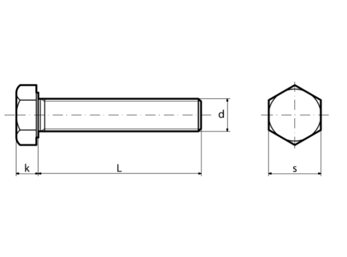 M16X100 KL.8.8 ŚRUBA DIN 933  OCYNK ŁEB 6-KĄTNY