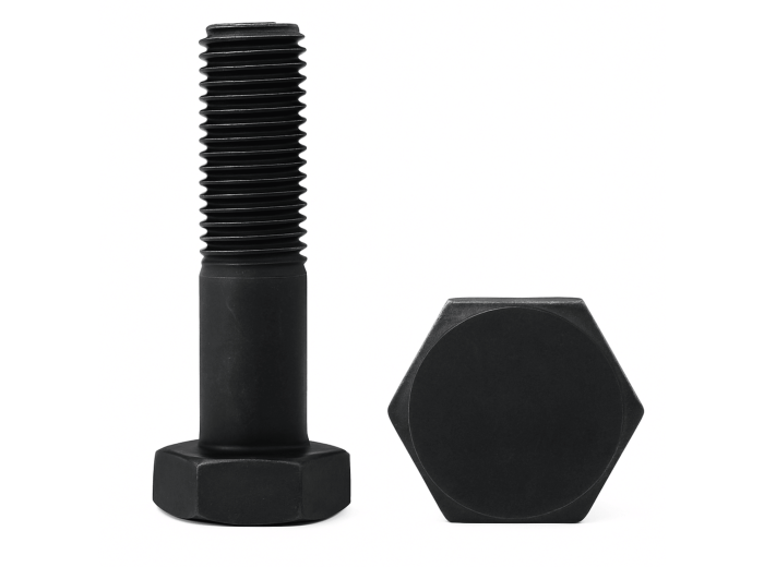 M12X120 KL.10.9 ŚRUBA UTWARDZANA DIN 931 CZARNA ŁEB 6-KĄTNY