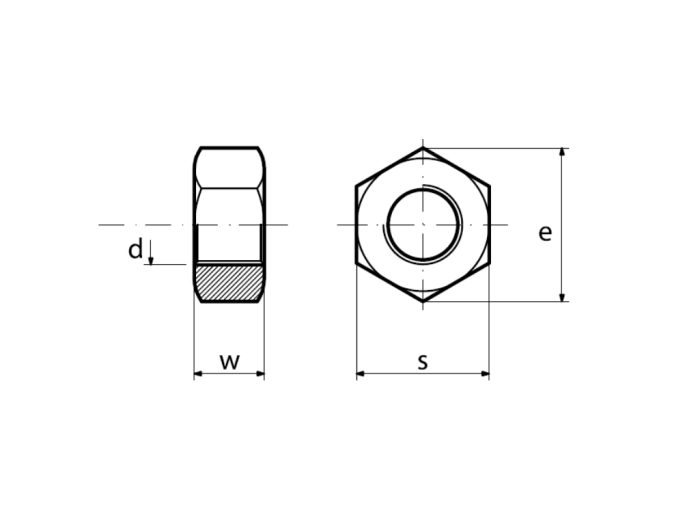 NAKRĘTKA 6-KĄTNA M4 DIN 934 OCYNK