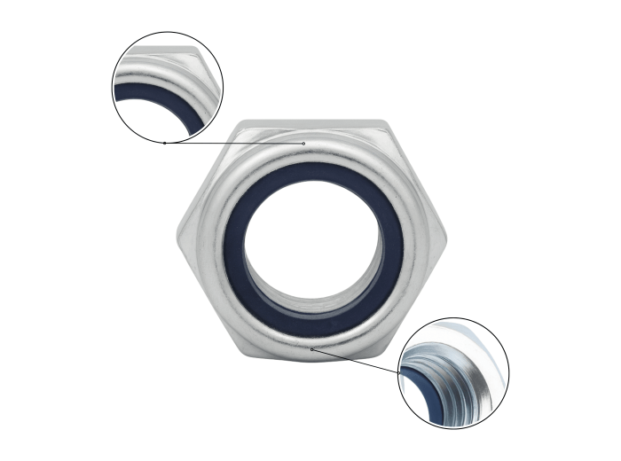 NAKRĘTKA M10 SAMOHAMOWNA kl.10 DIN 985 Ocynk