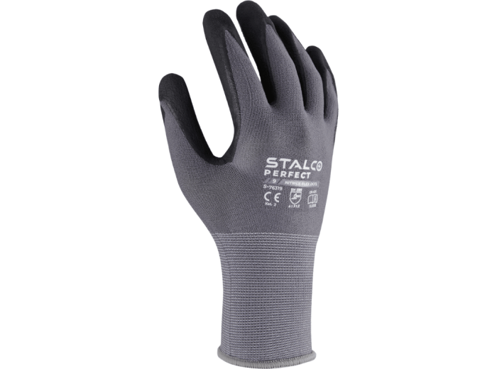 Rękawice nylonowe NITRILE FLEX DOTS 10” STALCO PERFECT