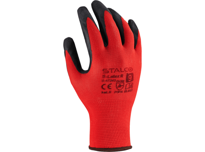 Rękawice poliestrowe S-LATEX R 6" STALCO