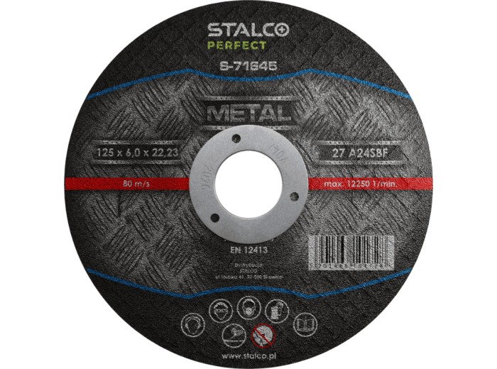 Tarcza do szlifowania metalu -  wypukła 115 x 6.0 x 22.23 mm STALCO PERFECT