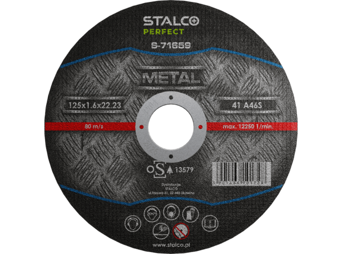 Tarcza do cięcia metalu - płaska 230 x 1.9 x 22.23 mm STALCO PERFECT