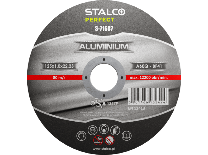Tarcza do cięcia aluminium -  płaska 125 x 1.0 x 22.23 mm STALCO