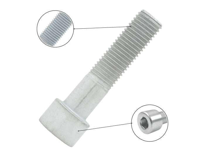 M12X80 KL.8.8 ŚRUBA IMBUSOWA DIN 912 OCYNK ŁEB WALCOWY