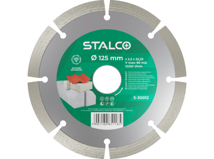 Tarcza diamentowa segmentowa STALCO PREMIUM 230mm do betonu i kamienia