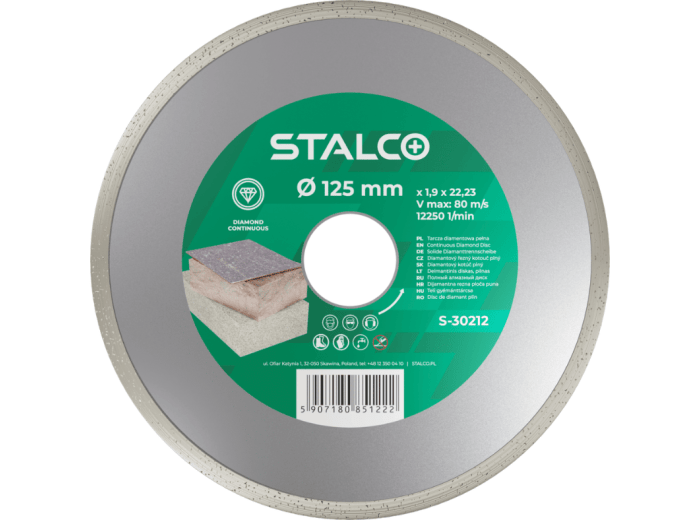Tarcza diamentowa ciągła STALCO 125mm do ceramiki i gresu