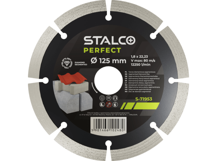 Tarcza diamentowa segmentowa STALCO PERFECT 125mm do betonu i kamienia