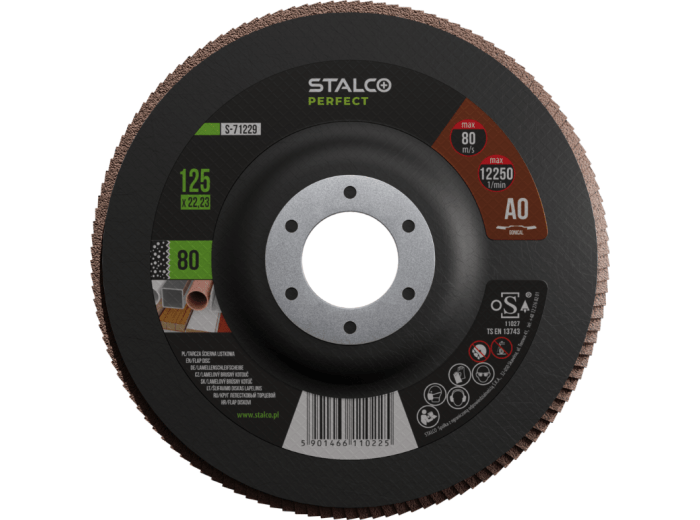 Tarcza listkowa STALCO PERFECT 125mm P80 Alotex Elektrorund