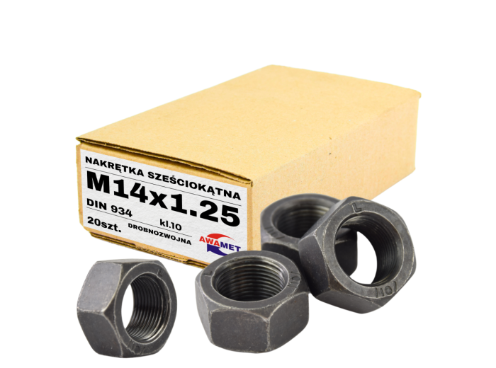 M14X1.25 DROBNOZWOJNA NAKRĘTKA 6-KĄTNA KL.10 DIN 934