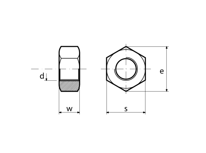 M10X1.25 DROBNOZWOJNA NAKRĘTKA 6-KĄTNA KL.10 DIN 934