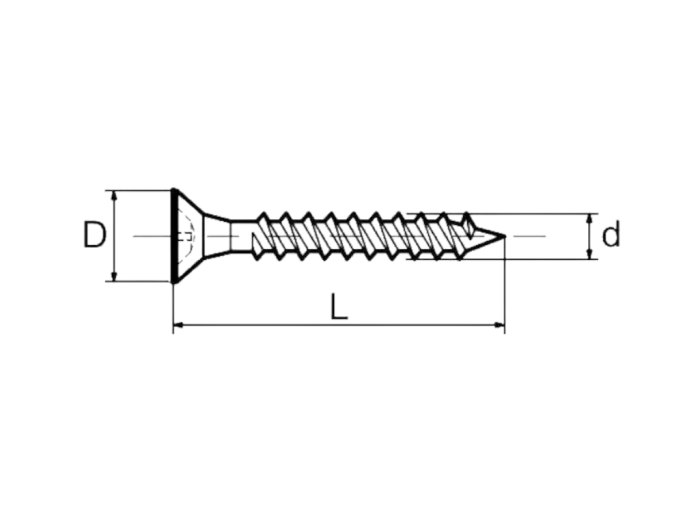 WKRĘT HARTOWANY DO DREWNA 4.0X45 OCYNK