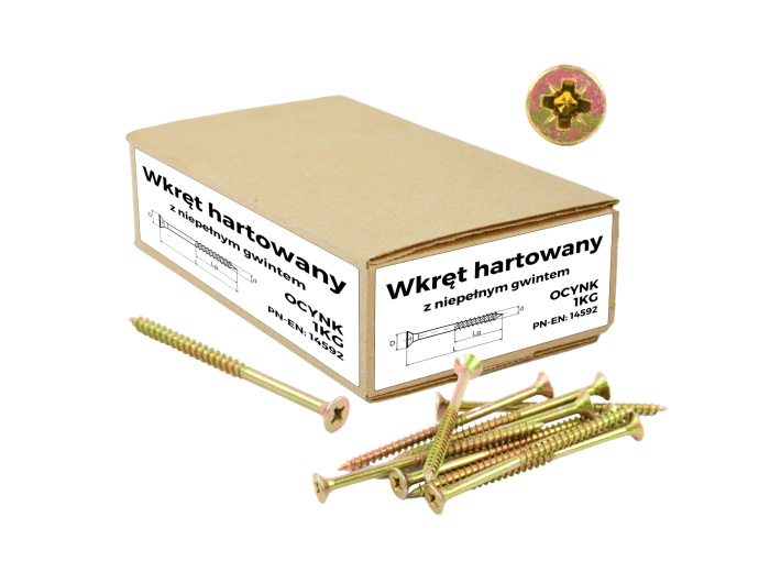 WKRĘT HARTOWANY DO DREWNA 4.5X45 OCYNK