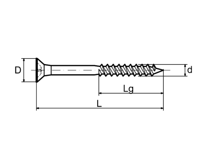 WKRĘT HARTOWANY DO DREWNA 4.5X45 OCYNK