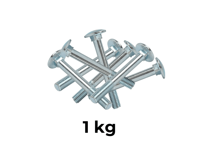ŚRUBA ZAMKOWA M10X80 DIN 603 GRZYBKOWA OCYNK