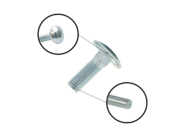 ŚRUBA ZAMKOWA M6X25 DIN 603 GRZYBKOWA OCYNK