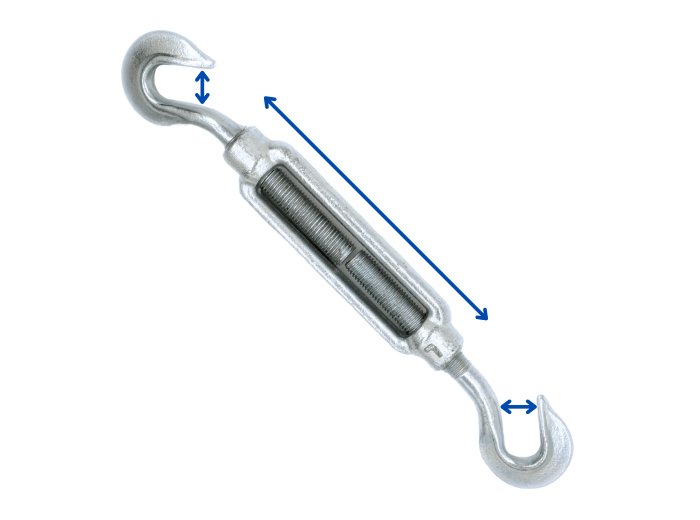 Śruba Rzymska M24 HAK-HAK napinająca liny