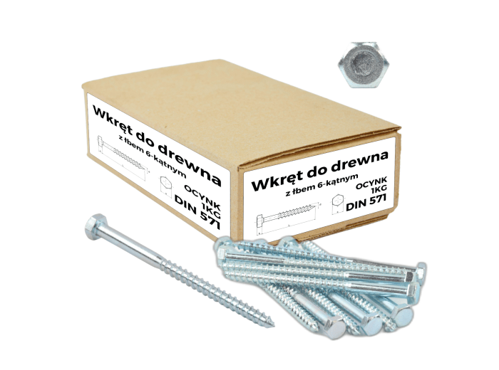 WKRĘT DO DREWNA WKL 8X130 KLUCZ