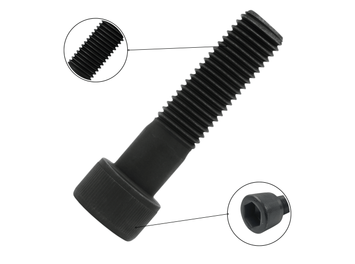 M12X110 KL.12.9 ŚRUBA IMBUSOWA DIN 912 CZARNA ŁEB WALCOWY