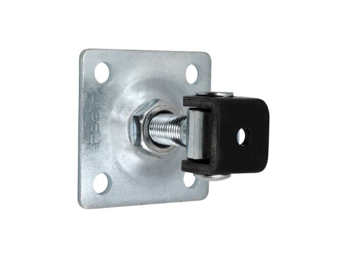 Zawias regulowany M16 z szyldem 80x80x3 mm do bramy furtki