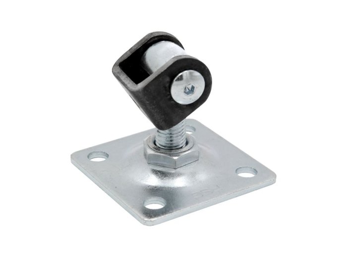 Zawias regulowany M16 z szyldem 80x80x3 mm do bramy furtki