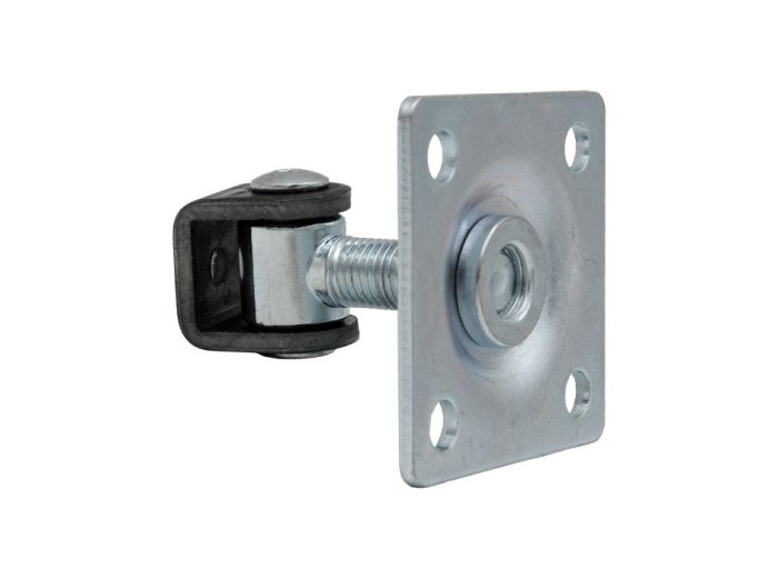 Zawias regulowany M16 z szyldem 80x80x3 mm do bramy furtki