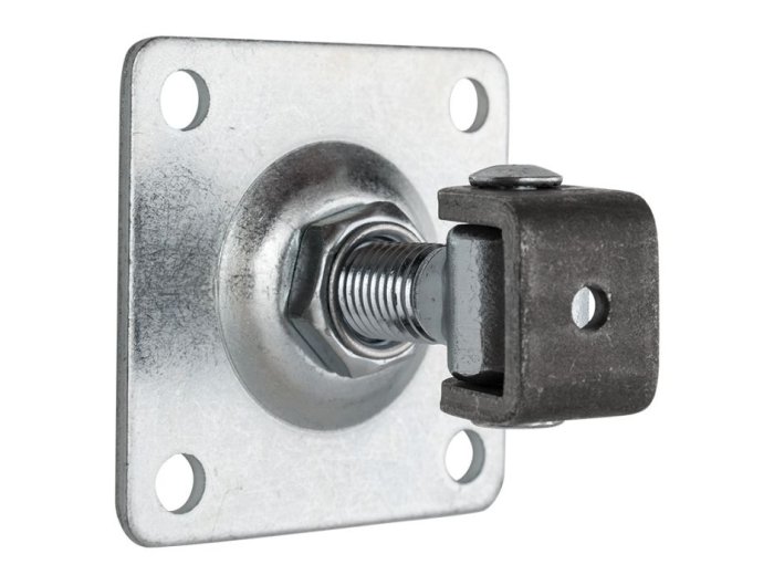 Zawias regulowany M20 z szyldem 100x100x4 mm do bramy furtki