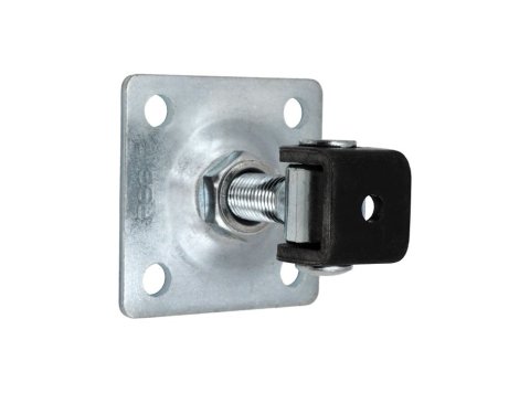 Zawias regulowany M16 z szyldem 80x80x3 mm do bramy furtki