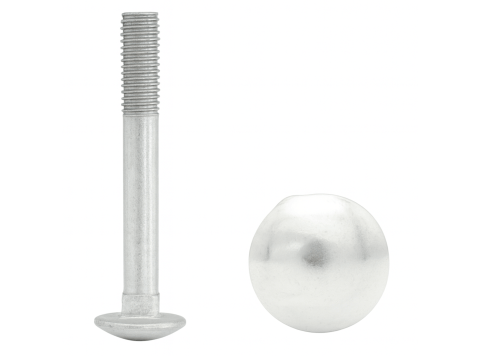 ŚRUBA ZAMKOWA M12X80 KL.4.8 DIN 603 GRZYBKOWA OCYNK