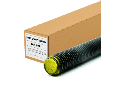 PRĘT SZPILKA GWINTOWANY M12x1000 CZARNY 8.8 DIN 976