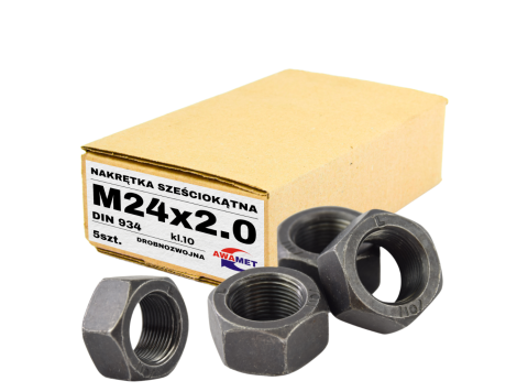 M24X2 DROBNOZWOJNA NAKRĘTKA 6-KĄTNA KL.10 DIN 934