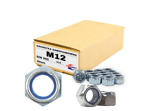 NAKRĘTKA M12 SAMOHAMOWNA kl.8 DIN 985