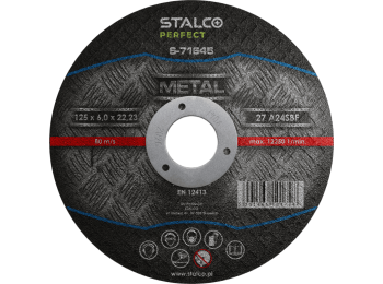 Tarcza do szlifowania metalu - wypukła 115 x 6.0 x 22.23 mm STALCO PERFECT