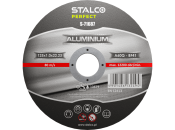 Tarcza do cięcia aluminium - płaska 125 x 1.0 x 22.23 mm STALCO