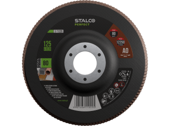Tarcza listkowa STALCO PERFECT 125mm P80 Alotex Elektrorund