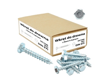 WKRĘT DO DREWNA 6X60 NA KLUCZ DIN 571
