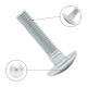 ŚRUBA ZAMKOWA M8X35 KL.4.8 DIN 603 GRZYBKOWA OCYNK