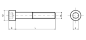 Śruba imbusowa M12x50 DIN 912 Nierdzewna Łeb walcowy A2-70