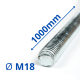 PRĘT SZPILKA GWINTOWANY M18x1000 OCYNK 4.8  DIN 976