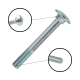 ŚRUBA ZAMKOWA M12X80 DIN 603 GRZYBKOWA OCYNK