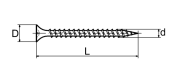 3.5x55 WKRĘTY DO DREWNA G-K CZARNE FOSFATOWANE