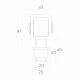 Zawias regulowany M20 do wspawania 43x87 mm ocynk brama furtka
