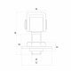Zawias regulowany M16 do wspawania 36x78 mm brama furtka