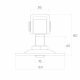 Zawias regulowany M16 z szyldem ozdobnym 80x80x3 mm brama furtka