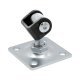 Zawias regulowany M16 z szyldem 80x80x3 mm do bramy furtki