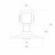 Zawias regulowany M16 z szyldem 80x80x3 mm do bramy furtki