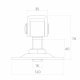 Zawias regulowany M16 z szyldem 120x75 mm do bramy furtki